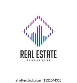 Building Idea logo template, Modern City logo designs concept, Real Estate logo Vector Illustration