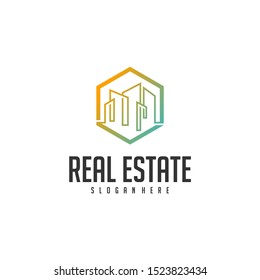Building Idea logo template, Modern City logo designs concept, Real Estate logo Vector Illustration