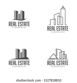 Building Idea logo template, Modern City logo designs concept, Real Estate logo Vector Illustration