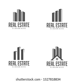 Building Idea logo template, Modern City logo designs concept, Real Estate logo Vector Illustration