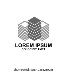 Building Idea logo template  Modern City logo designs concept  Real Estate logo Vector Illustration