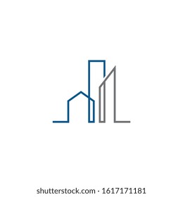 Building idea vector logo design template. Real Estate logo Vector Illustration