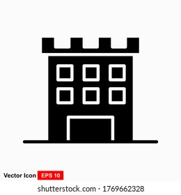Bauende Illustration schwarz-weißer Vektorsymbol einzeln auf weißem Hintergrund.