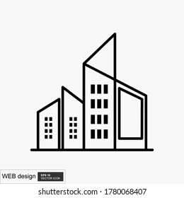 Icono de la ilustración de construcción negro y vector blanco aislado en fondo blanco.