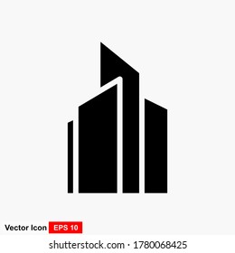 Icono de la ilustración de construcción negro y vector blanco aislado en fondo blanco.