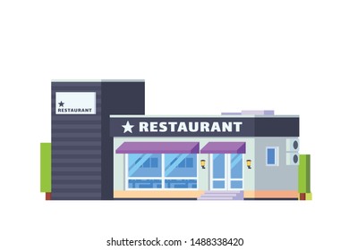 Building illustration with flat design concept