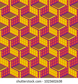building illustration seamless pattern with modern concept can used to be futuristic background