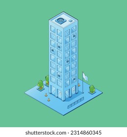 ilustración de construcción diseño vectorial exterior tajawindu