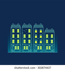 Building illustration for website, print, info graphic, etc.