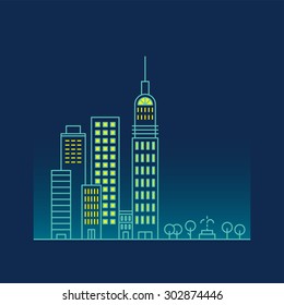 Building illustration for website, print, info graphic, etc.