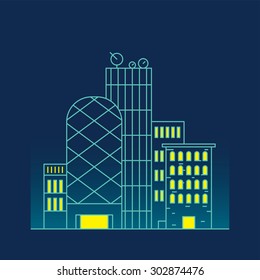 Building illustration for website, print, info graphic, etc.