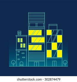 Building illustration for website, print, info graphic, etc.
