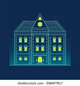 Building illustration for website, print, info graphic, etc.