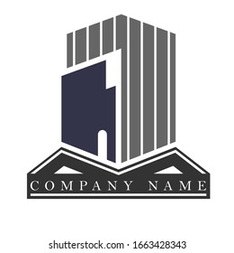 building or industrial company concept vector logo