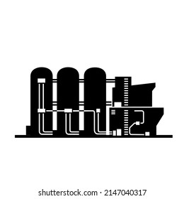 Building Industrial Factory outline icons vector.