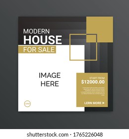 Building industrial Real estate home sale social media marketing post design. Custom minimal social media post design template illustration.Minimalist design suitable for social media post.