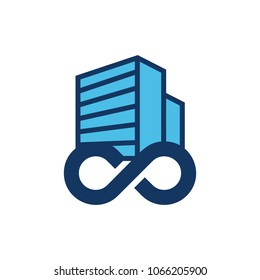 Building Infinity Logo Icon Design