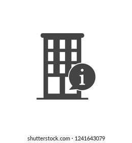 building, information icon. Element of business plannin icon. Glyph icon for website design and development, app development. Premium icon