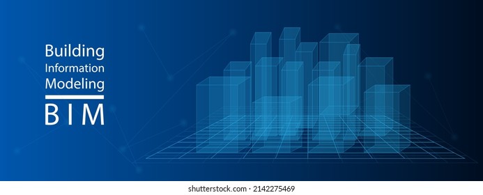 Building Information Modeling Concept Bim Web Stock Vector (Royalty ...