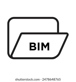 Icono de modelado de información de construcción perfecto para BIM y diseño arquitectónico