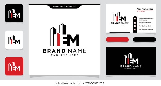 Building With Initial EM Letter Monogram Logo Design
