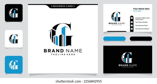 Building With Initial G Letter Monogram Logo Design