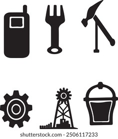 Bauinstrument Symbol Silhouette Vektor