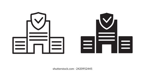 Building Insurance icon. Vector illustration.