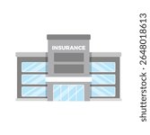 Building insurance,  office insurance flat vector illustrations.