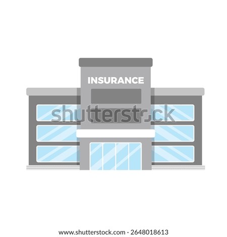Building insurance,  office insurance flat vector illustrations.