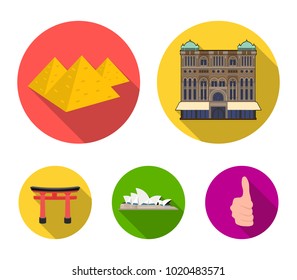 Building, interesting, place, palace .Countries country set collection icons in flat style vector symbol stock illustration web.