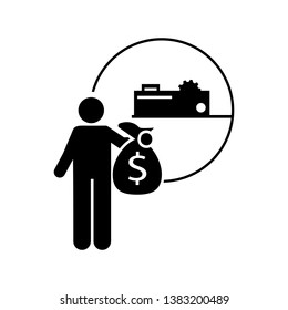 Building, investor icon. Element of investor man icon. Premium quality graphic design icon. Signs and symbols collection icon for websites, web design, mobile app