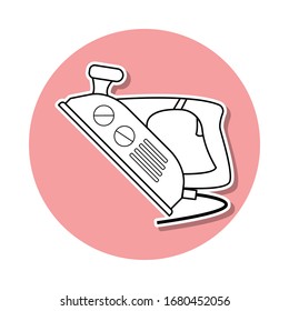 icono de la pegatina de hierro de construcción. Línea delgada simple, contorno vector de herramientas de reparación doméstica iconos para ui y ux, sitio web o aplicación móvil