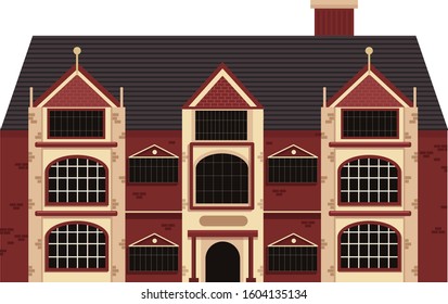 Building isolated on white background. illustration vector