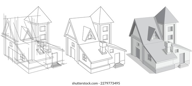 Construcción. Aislado sobre fondo blanco. Ilustración vectorial. 