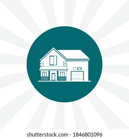 building isolated simple solid vector icon