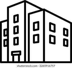 A building isolated vector icon.