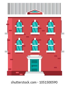 Building isolated vector illustration