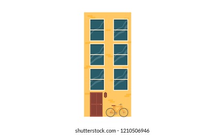 Building isolated vector illustration