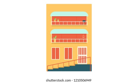 Building isolated vector illustration