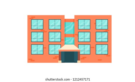 Building isolated vector illustration