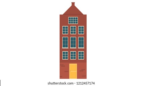 Building isolated vector illustration