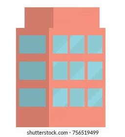 Building isolated vector illustration