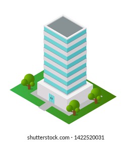 building isometric creative illustration vector of graphic , building isometric illustration vector , building vector  isometric illustration