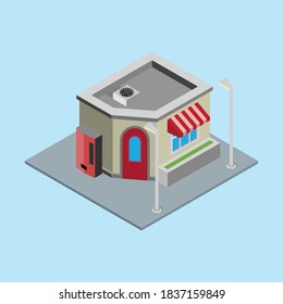 Building isometric icon,Can be used for web, print and mobile
