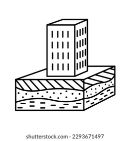building isometric illustration. ground analysis vector design
