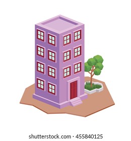 building isometric isolated icon design, vector illustration  graphic 