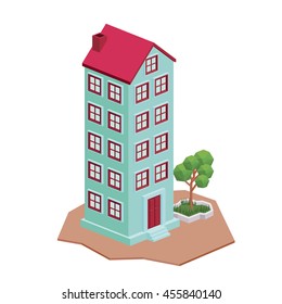 building isometric isolated icon design, vector illustration  graphic 