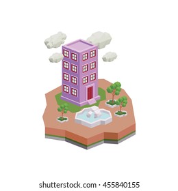 building isometric isolated icon design, vector illustration  graphic 