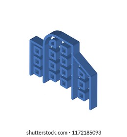 Building isometric left top view 3D icon